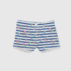 COYOTE KIDS - Short rayas y flores algodón peruano - Multicolor