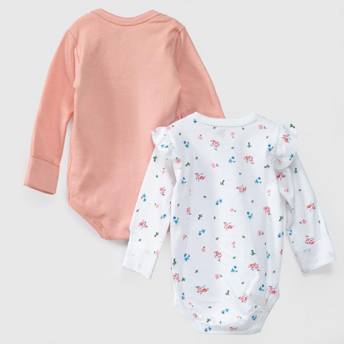 COYOTE KIDS - Pack body blanco rosa flores algodón peruano - Blanco