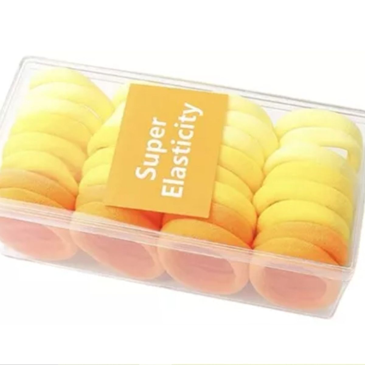 GENERICO - Set 32 Colets Colores Gruesas Para Cabello Pelo Elástico Amarillo