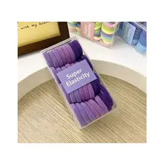 GENERICO - Set 32 Colets Colores Gruesas Para Cabello Pelo Elástico Violeta