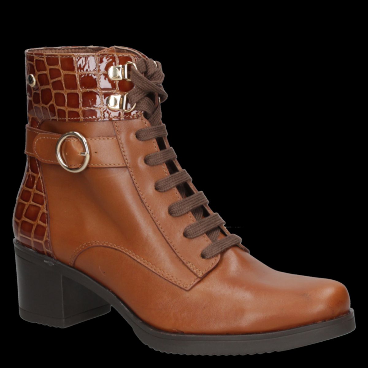 MINGO - Botín Casual Mujer Marrón Mingo