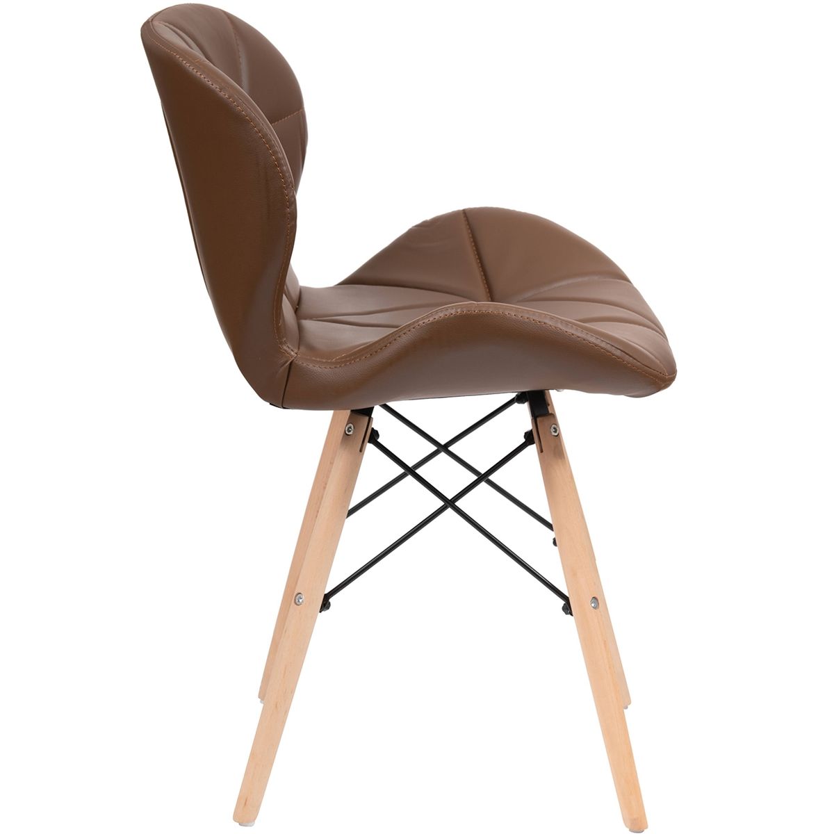 WHITE MARKET - Pack x 4 Sillas Eames Radar acolchada Cafe