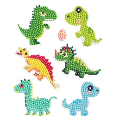 ARTE CONSENTIDO - Pintura con diamantes set stickers Dinosaurios 6 unid