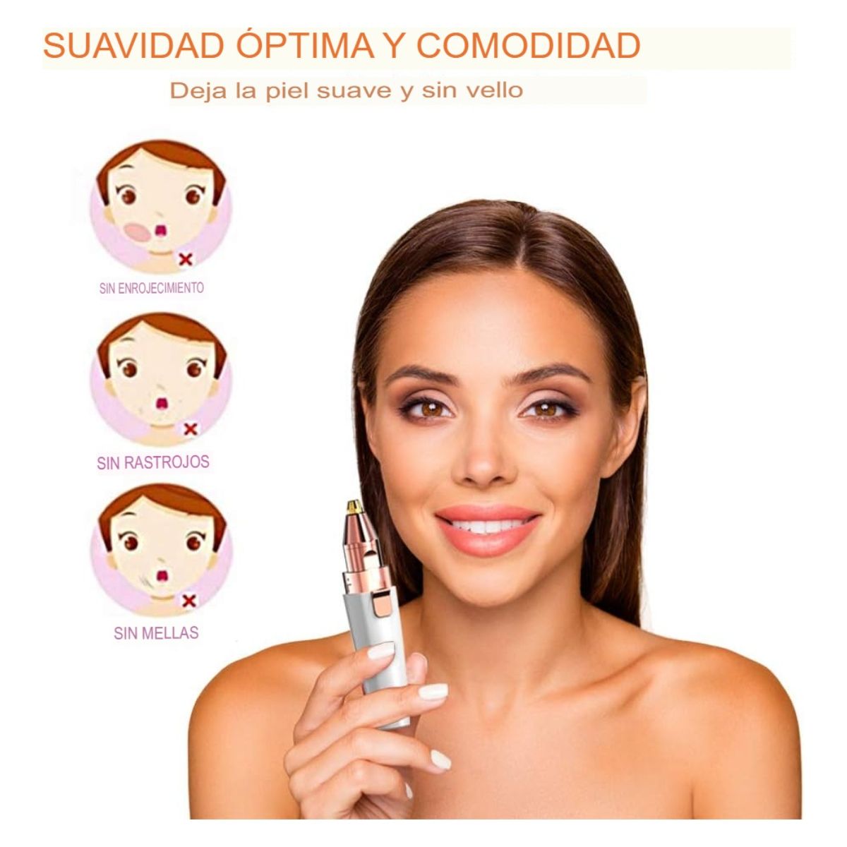 GENERICO - Depiladora de Precisión Facial 2 en 1