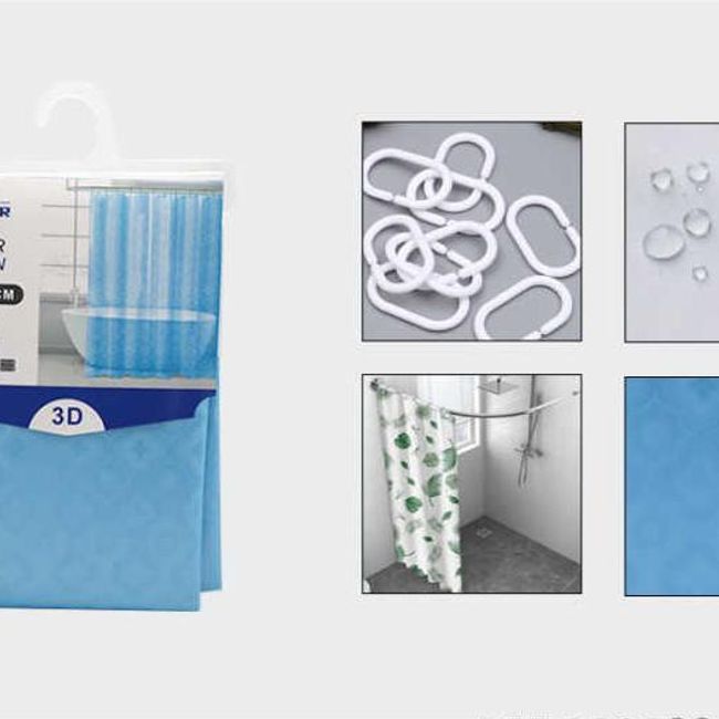 GENERICO - Cortina de Baño 180x180cm