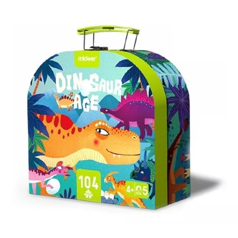 MIDEER - Puzzle Rompecabeza Maleta Dinosaurios Mideer +3 Años