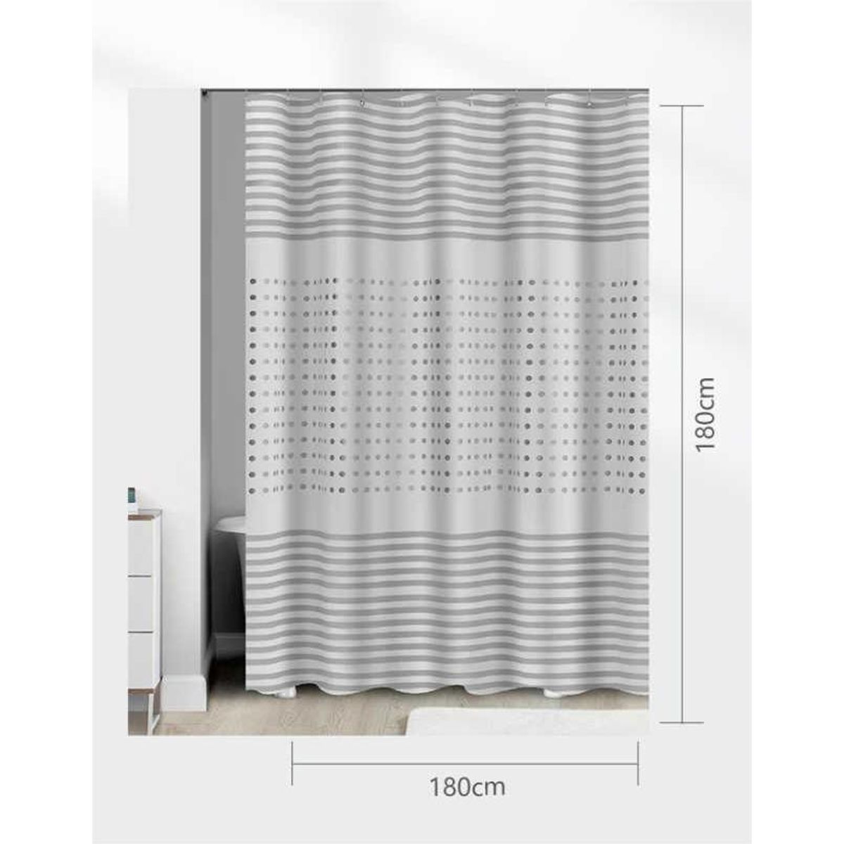 GENERICO - Cortina de Baño 180x180cm