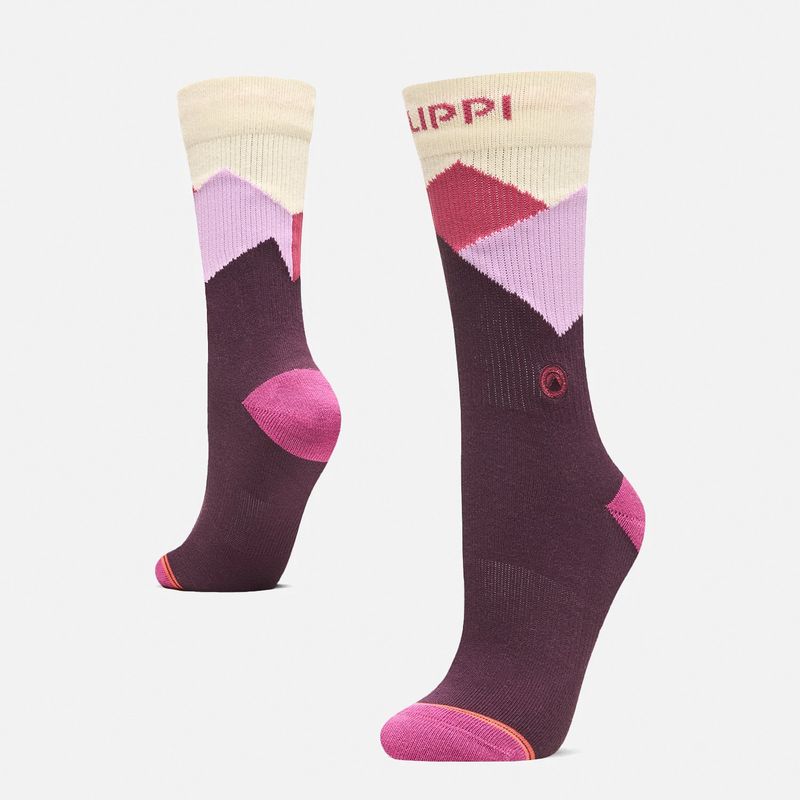 LIPPI - Calcetin Mujer Travel Walk Classic Socks Morado Oscuro Lippi