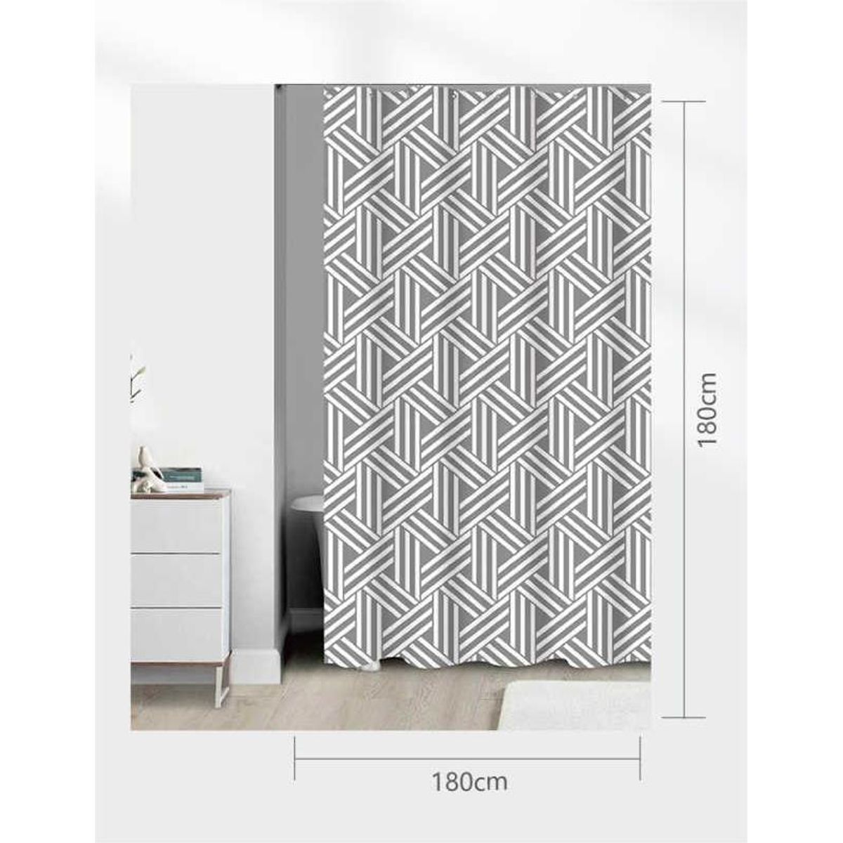 GENERICO - Cortina de Baño 180x180cm