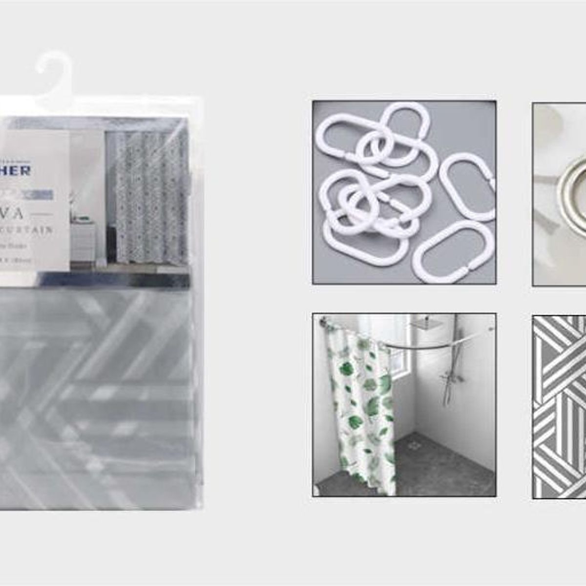 GENERICO - Cortina de Baño 180x180cm