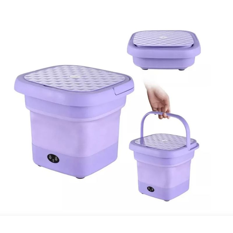 GENERICO - Mini Lavadora Portátil Plegable 2kg 220v - Ideal Para Viaje