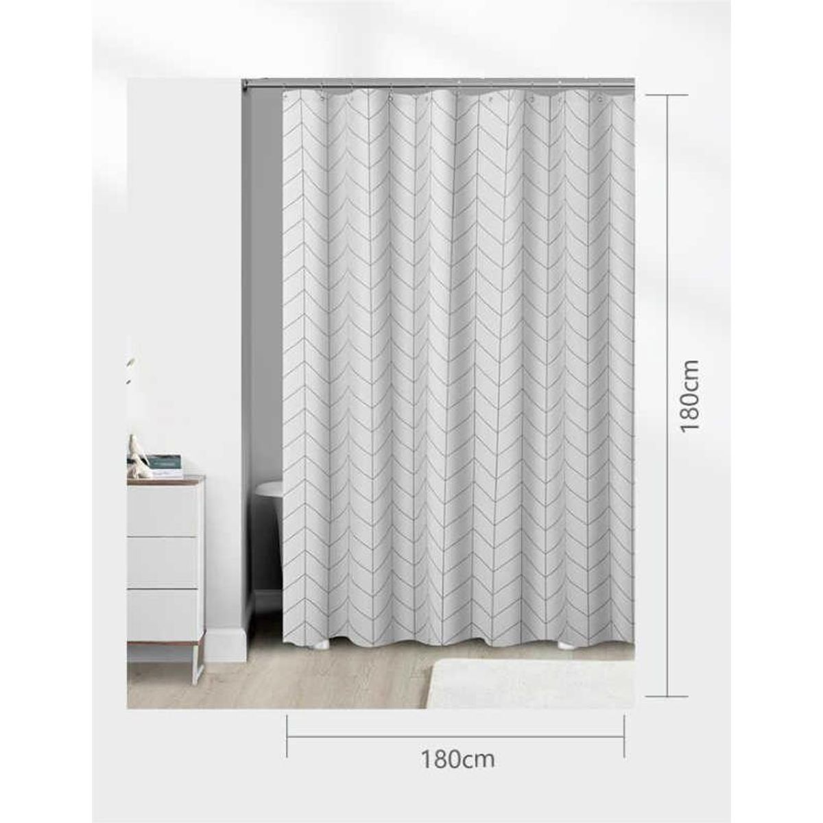 GENERICO - Cortina de Baño 180x180cm