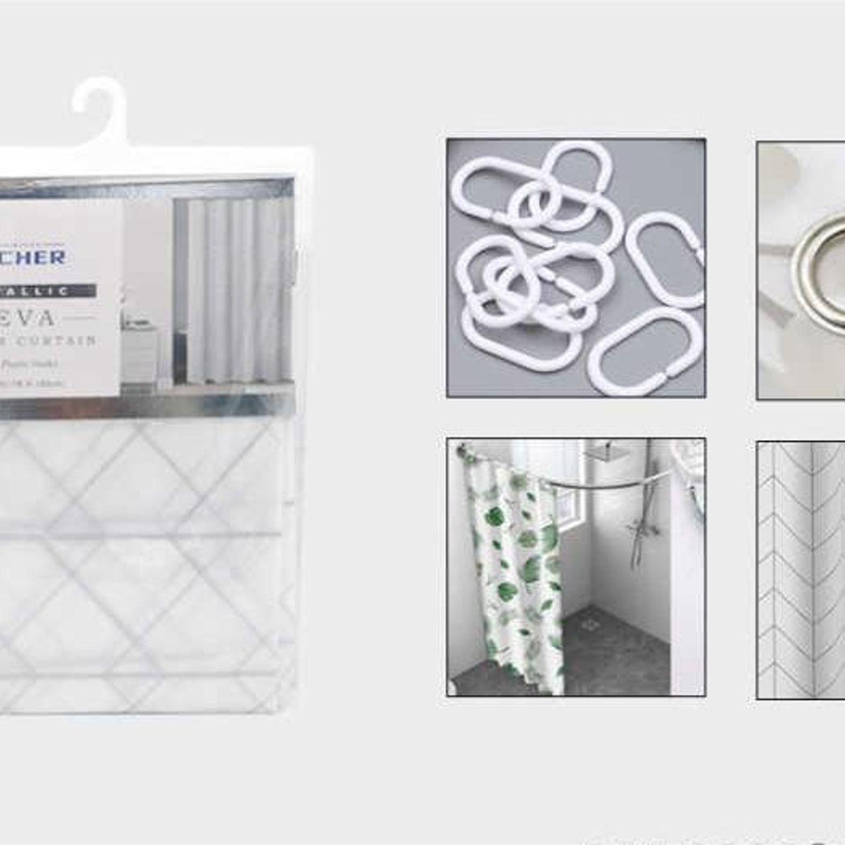 GENERICO - Cortina de Baño 180x180cm