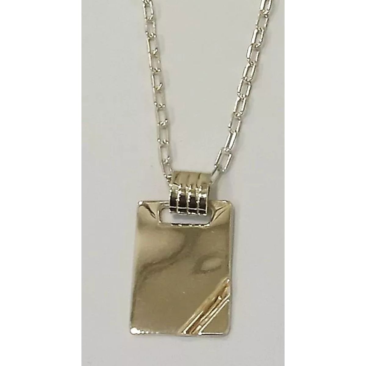 GENERICO - EXCLUSIVA PLACA DE PLATA FINA Y ORO 18 KTES