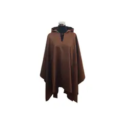 BELLAVISTA OVEJA TOME - Poncho Soft Capucha 100% Lana- Largo - Café