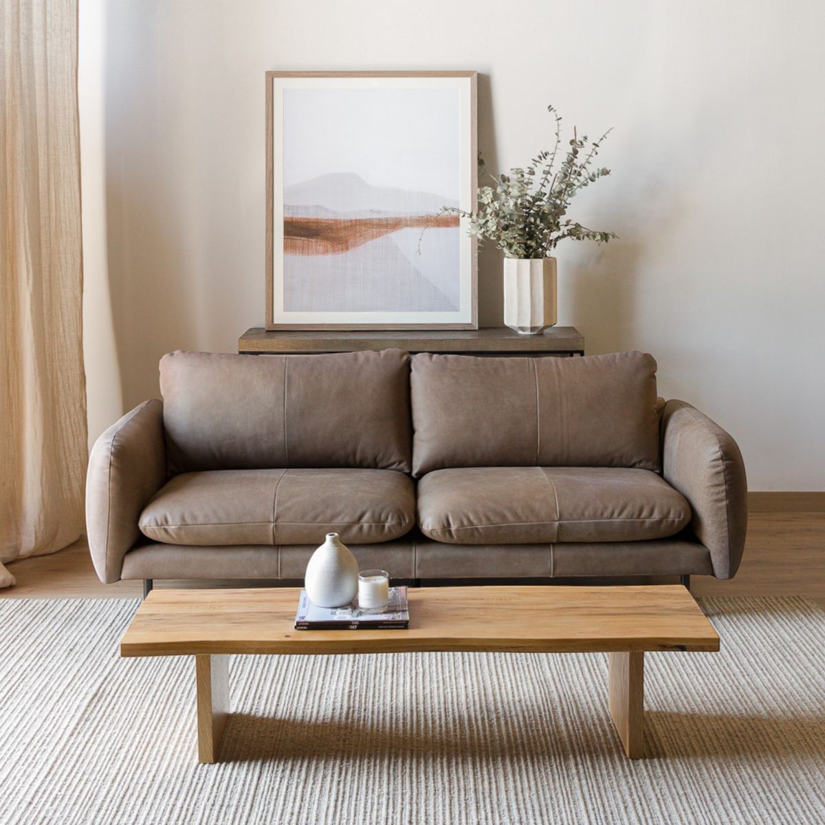 AMOBLE - Sofa Alzira Taupe Amoblé