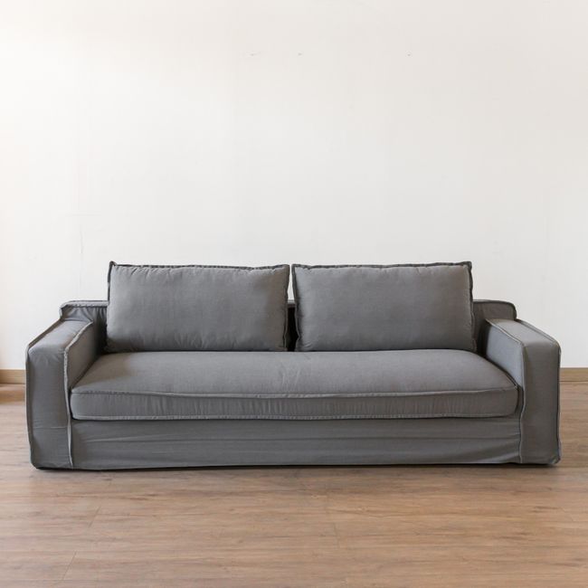 AMOBLE - Sofa Sven Gris H New 240 Amoblé