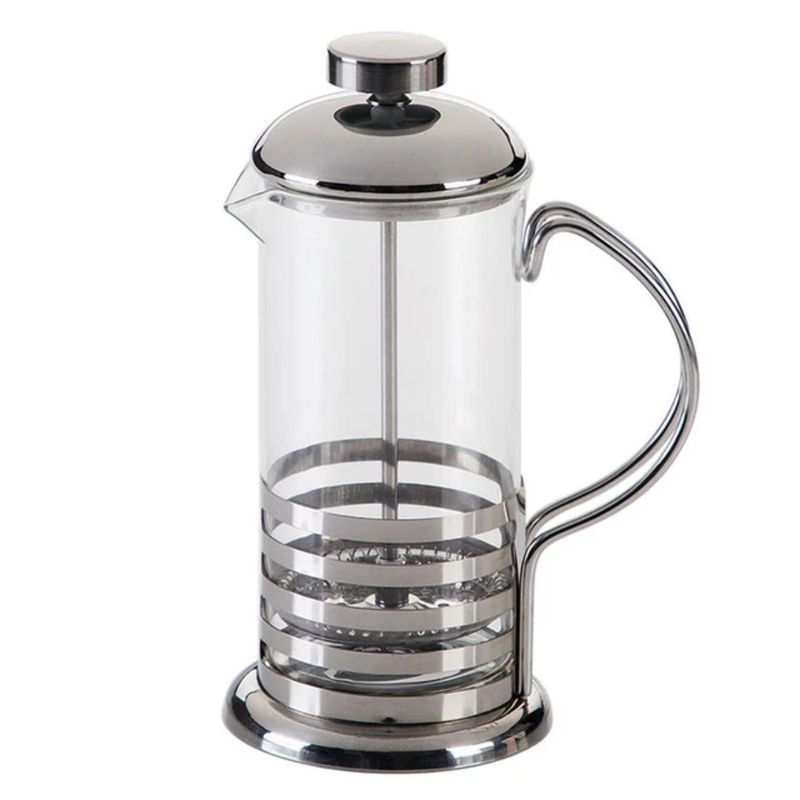 BAZUCA - Cafetera Francesa Vidrio 350 ml Metal Transparente modelo lineas