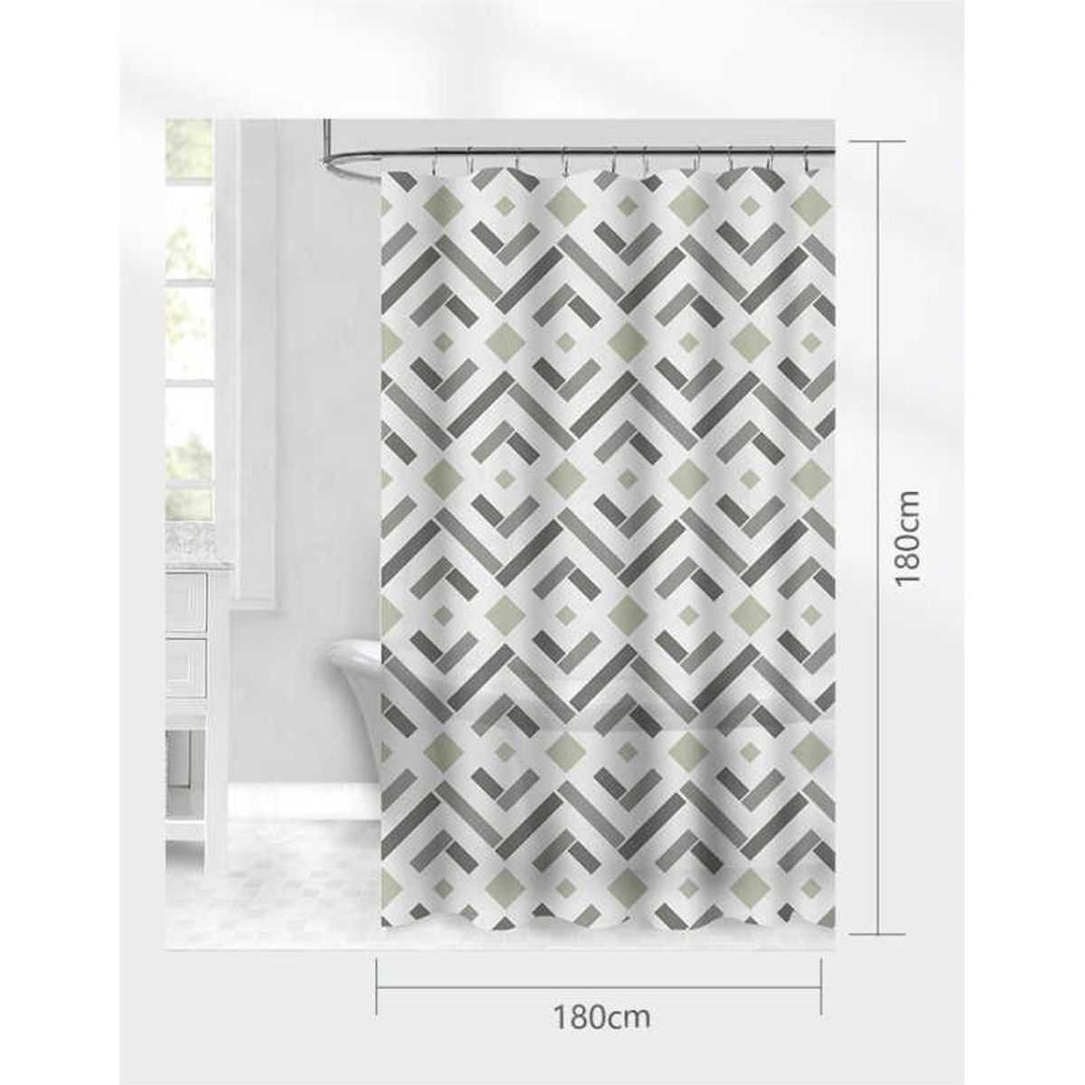 GENERICO - Cortina de Baño 180x180cm