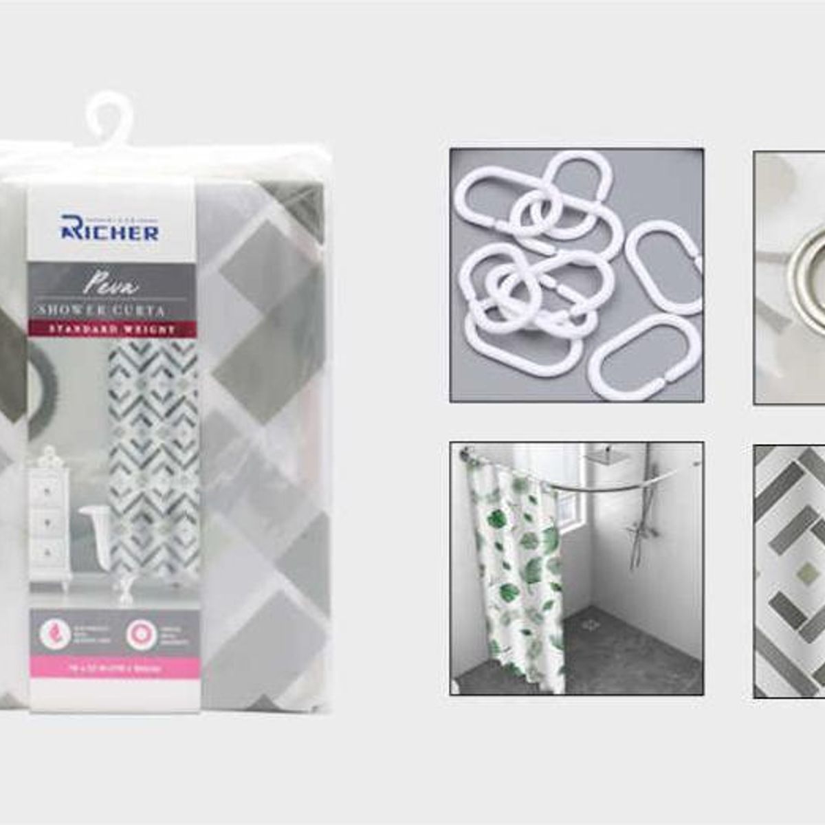 GENERICO - Cortina de Baño 180x180cm