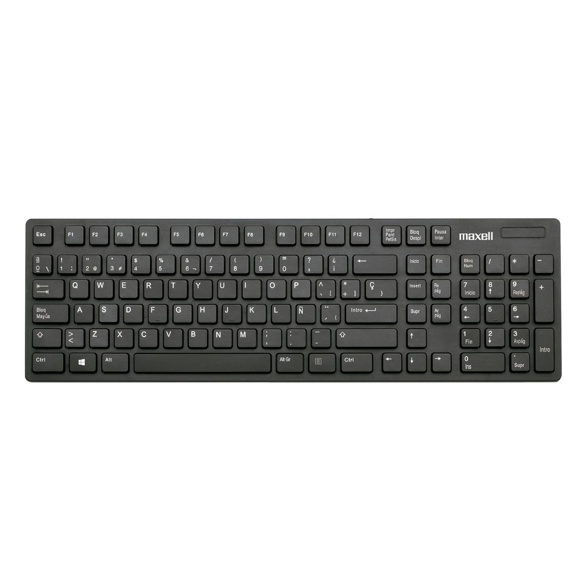 MAXELL - Teclado Inalámbrico Maxell Slim Multifuncional Con Pad Numérico WKB-20