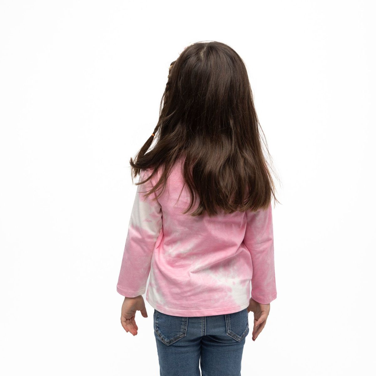 PAW PATROL - Polera Manga Larga Niña Tie Dye Rosado Paw Patrol