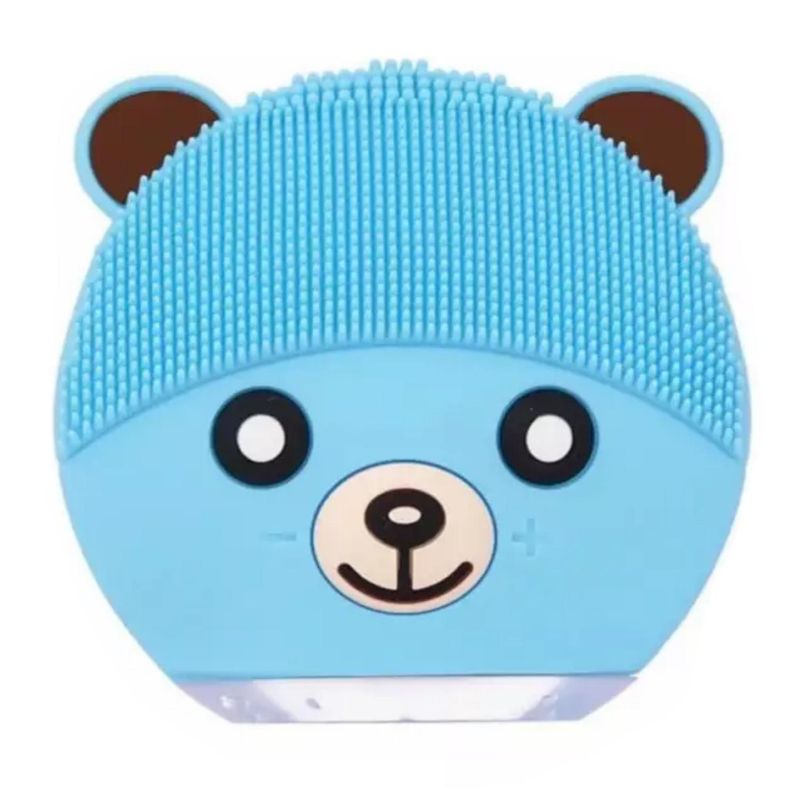 GENERICO - Cepillo Limpieza Facial Sonico De Silicona USB Osito Azul