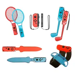 GENERICO - Pack 10 En 1 Accesorios Joy Con Para Juego N Switch Sports