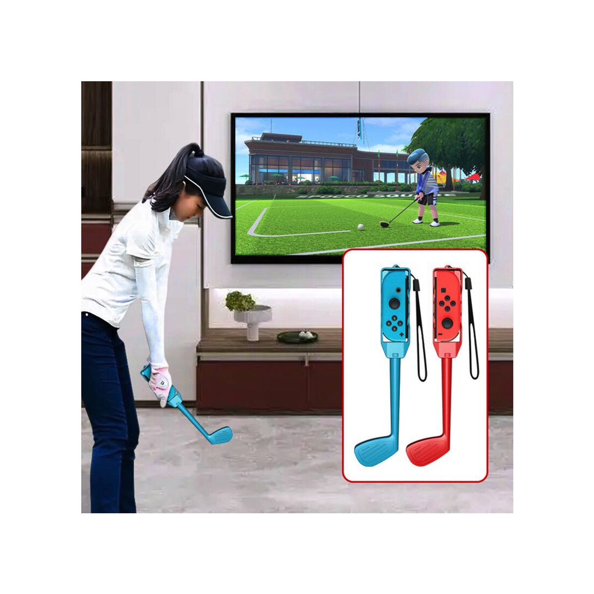 GENERICO - Pack 10 En 1 Accesorios Joy Con Para Juego de N Switch 1 Sports