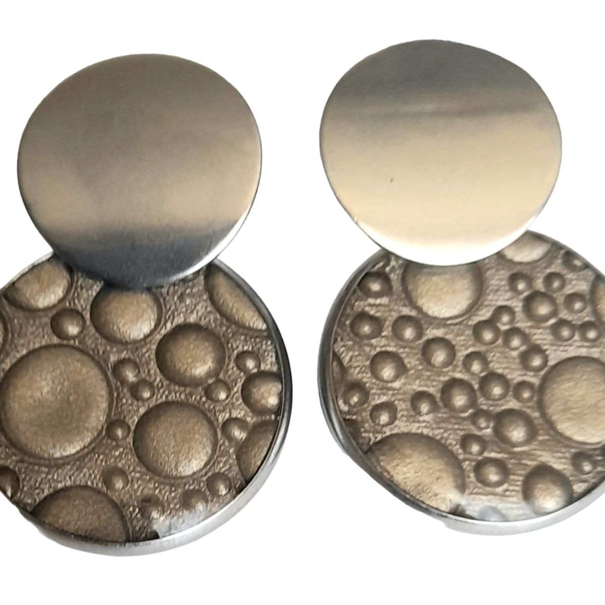 CATHALIFAUDJOYAS - AROS ECOCUERO RESINA Y ACERO CATHALIFAUDJOYAS