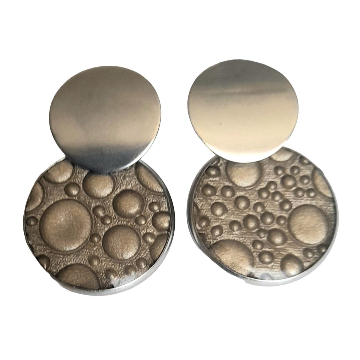 CATHALIFAUDJOYAS - AROS ECOCUERO RESINA Y ACERO CATHALIFAUDJOYAS