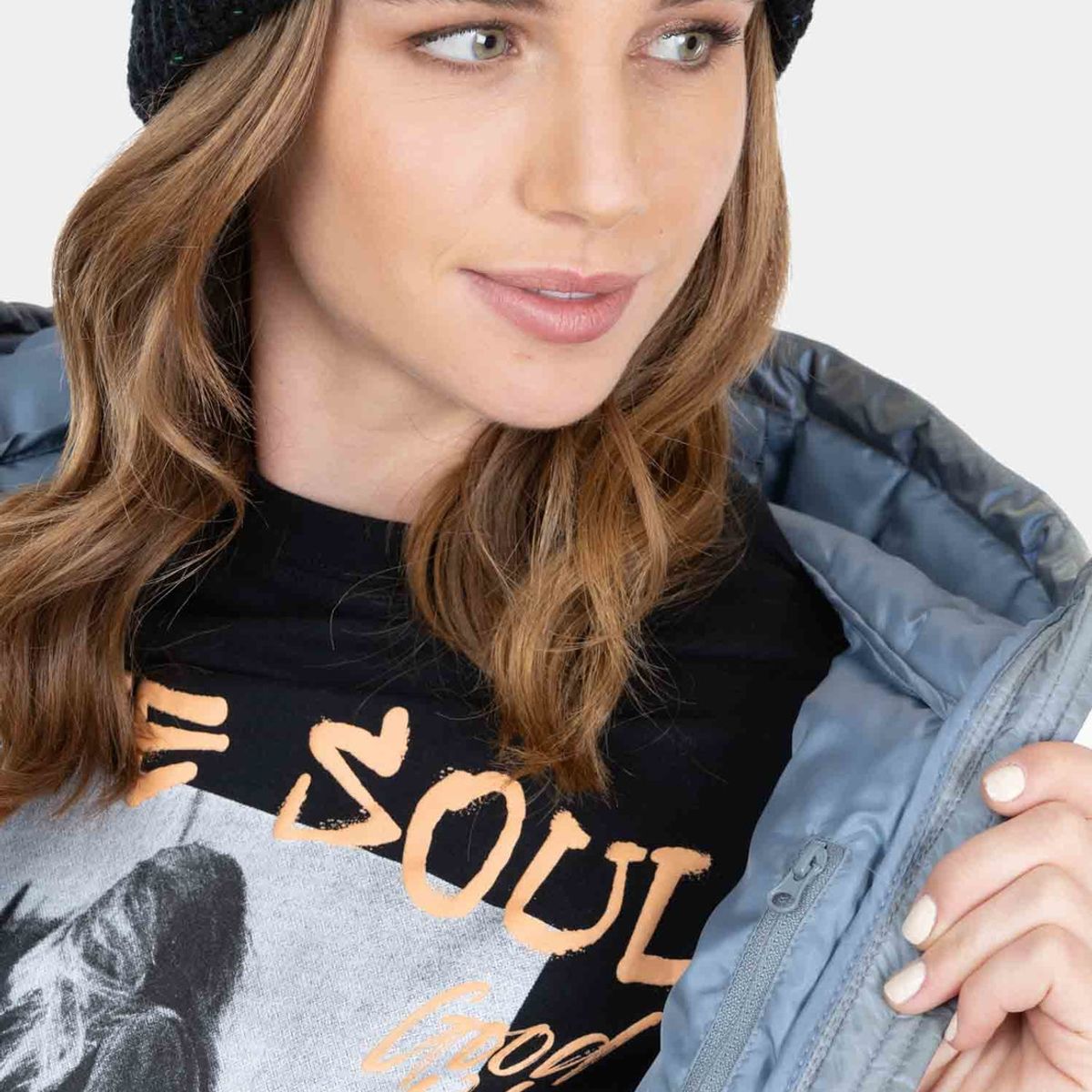 MAUI AND SONS - Parka Maroon Bells Celeste Mujer Maui And Sons