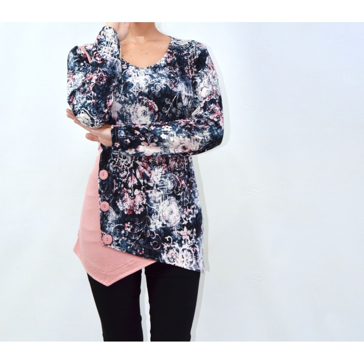 MAGENTA WOMAN - Polera 03 Lycra Estampada Rosa