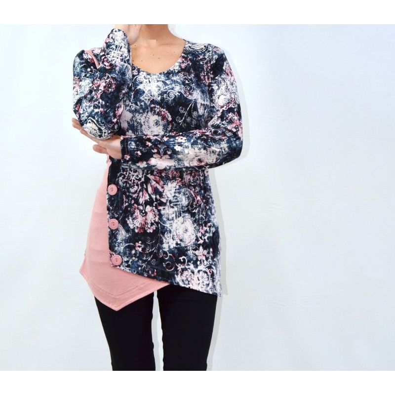 MAGENTA WOMAN - Polera 03 Lycra Estampada Rosa