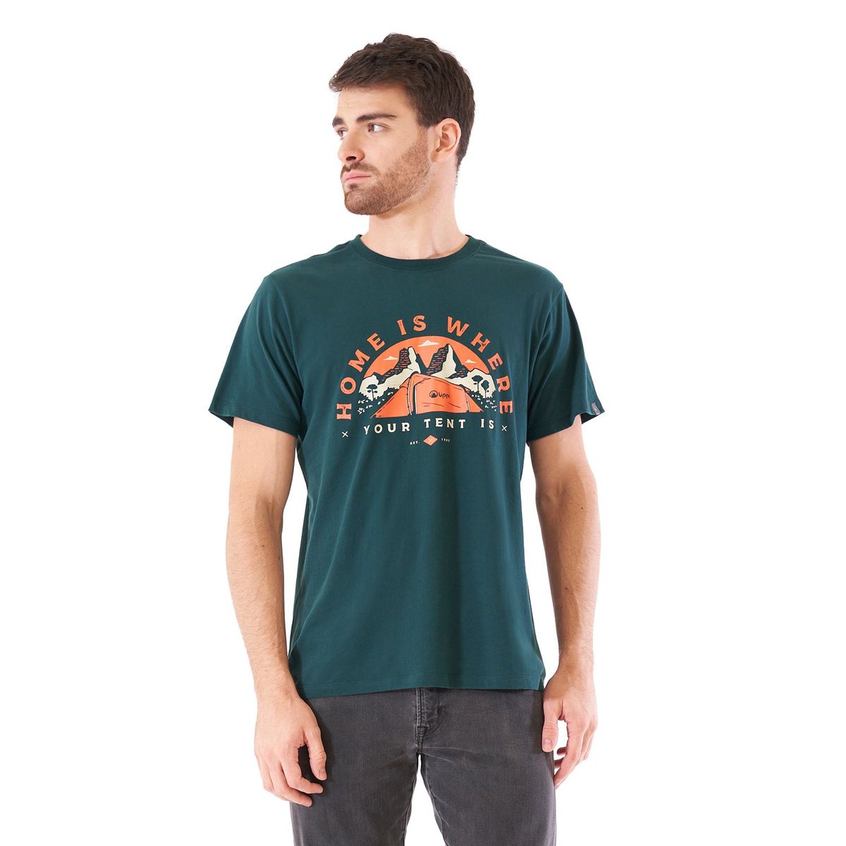 LIPPI - Polera Hombre Heritage UVStop TShirt Turquesa Oscuro Lippi