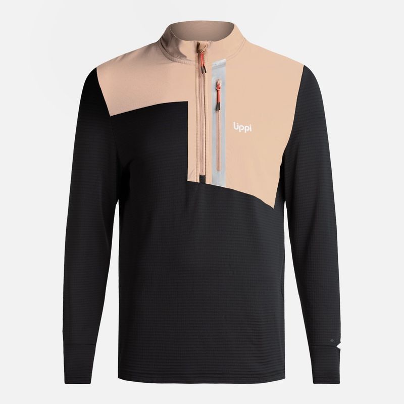 LIPPI - Poleron Hombre Karova Nano F 1/4 Zip Taupe Lippi