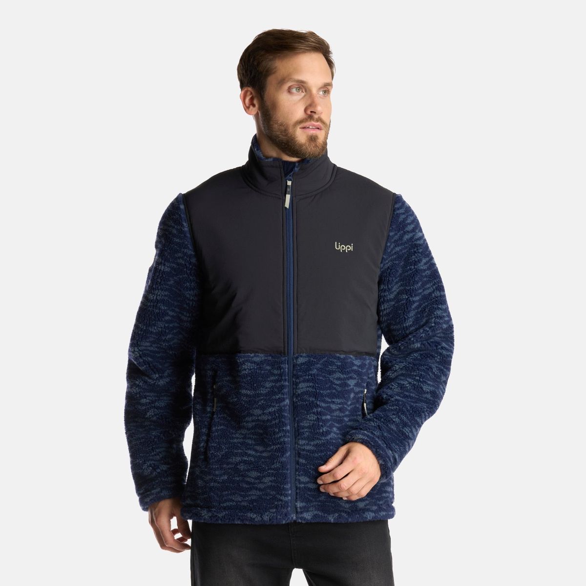 LIPPI - Chaqueta Hombre Glaciar Sherpa-Pro Jacket Print Azul Lippi
