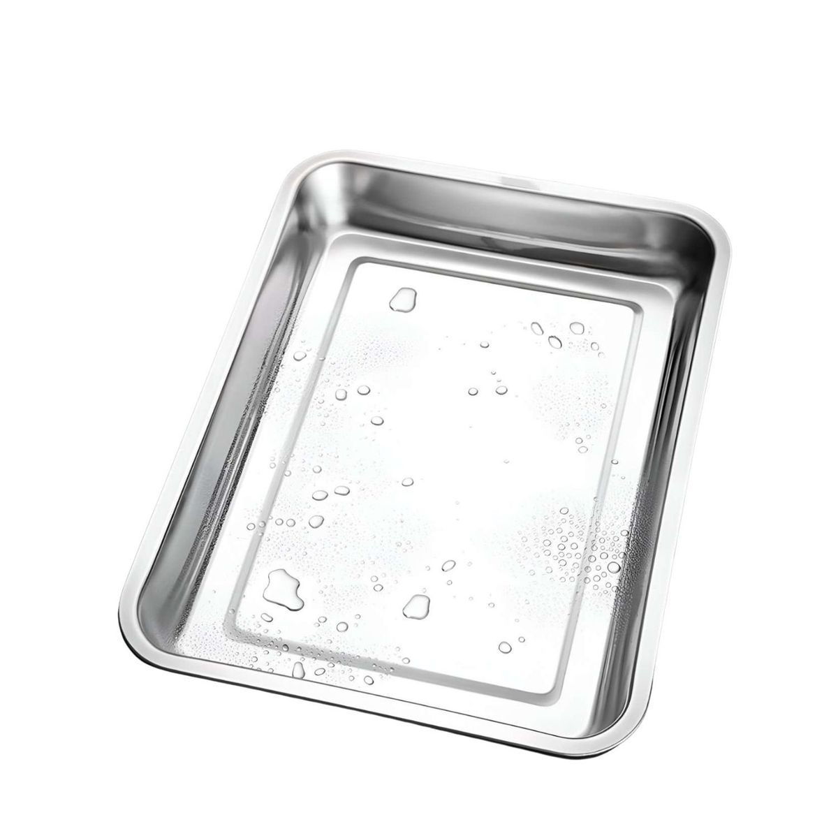 GENERICO - Bandeja Multiuso Rectangular de Acero para Horno 32x22 cm.