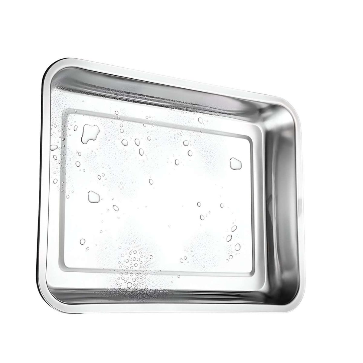 GENERICO - Bandeja Multiuso Rectangular de Acero para Horno 32x22 cm.