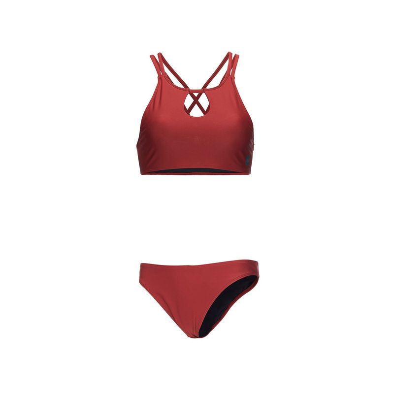 HAKA HONU - Traje de Baño Mujer Fondo de bikini Vino Haka Honu