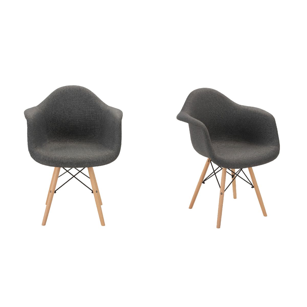 WHITE MARKET - pack x 2 sitial Eames tela Gris