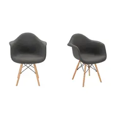 WHITE MARKET - Pack x 2 sitial Eames tela Gris