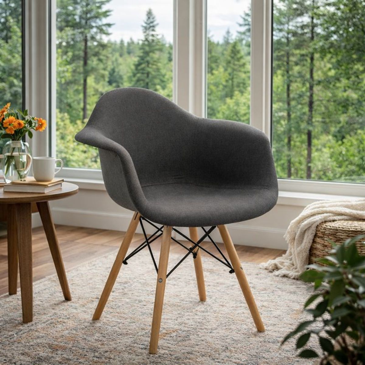 WHITE MARKET - pack x 2 sitial Eames tela Gris