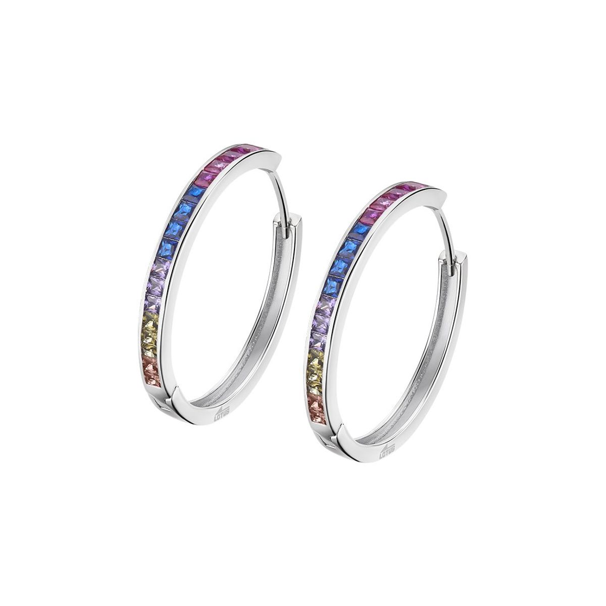 LOTUS SILVER - Aros LP3396-4/8 Lotus Silver Mujer Hoops