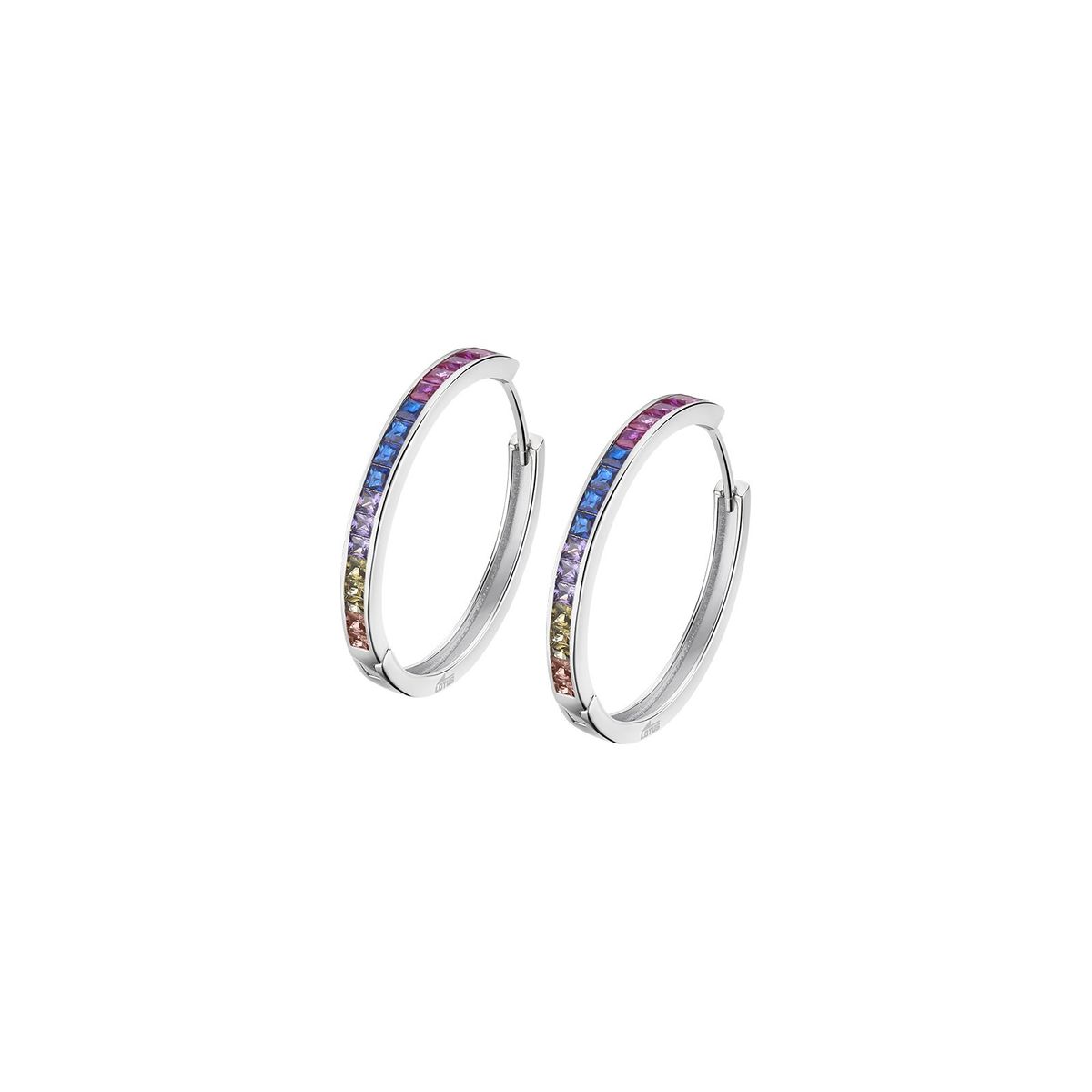LOTUS SILVER - Aros LP3396-4/8 Lotus Silver Mujer Hoops