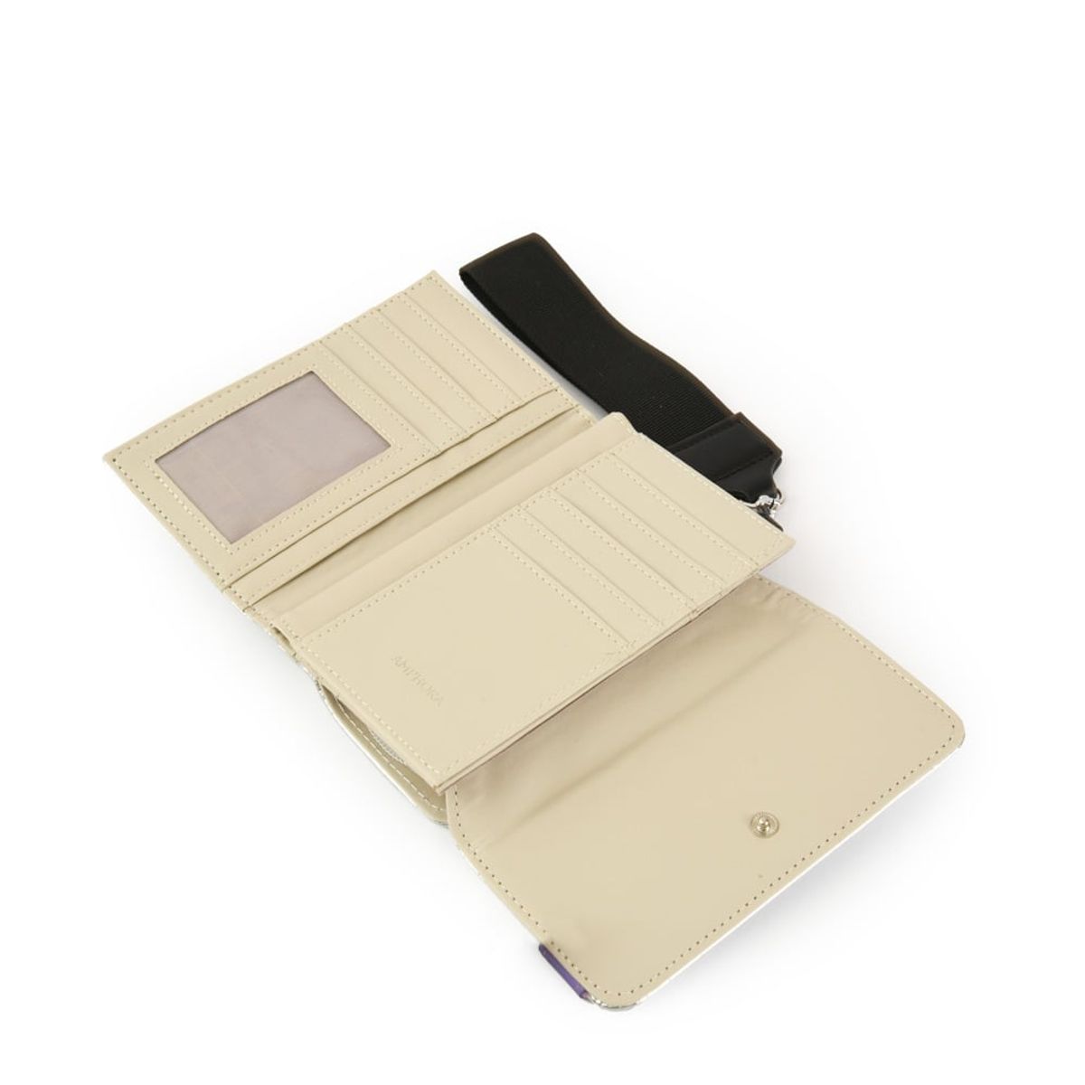 AMPHORA - Billetera Cierre Exterior Metallique Plateado