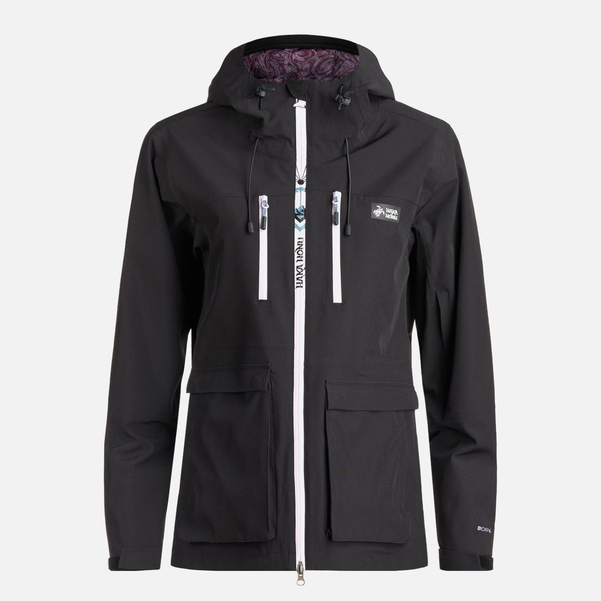 HAKA HONU - Chaqueta Mujer Viento Blanco Negro Haka Honu