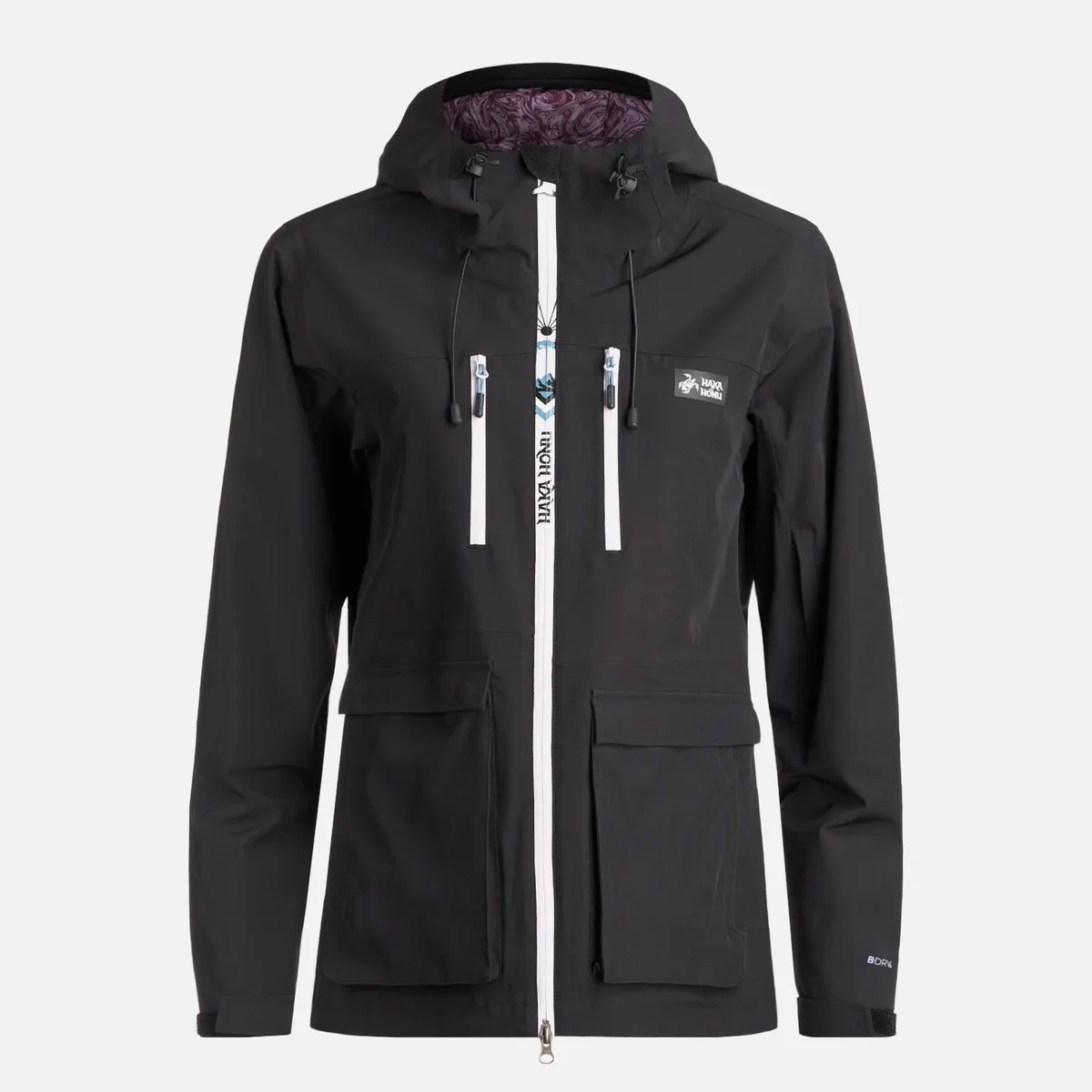 HAKA HONU - Chaqueta Mujer Viento Blanco Negro Haka Honu