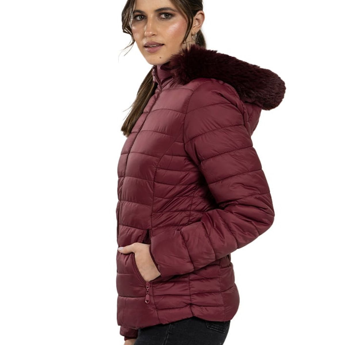 TODOPIEL - Parka Mujer Burdeo Todopiel