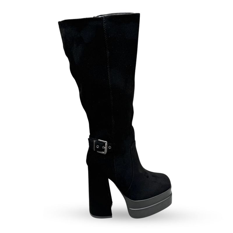 BOTELI - BOTA GAMUZA MUJER DAILA NEGRO BELLA MODA